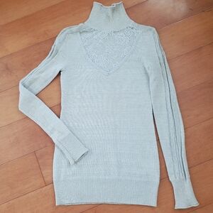 Charming Sparkly Turtleneck Top, XS